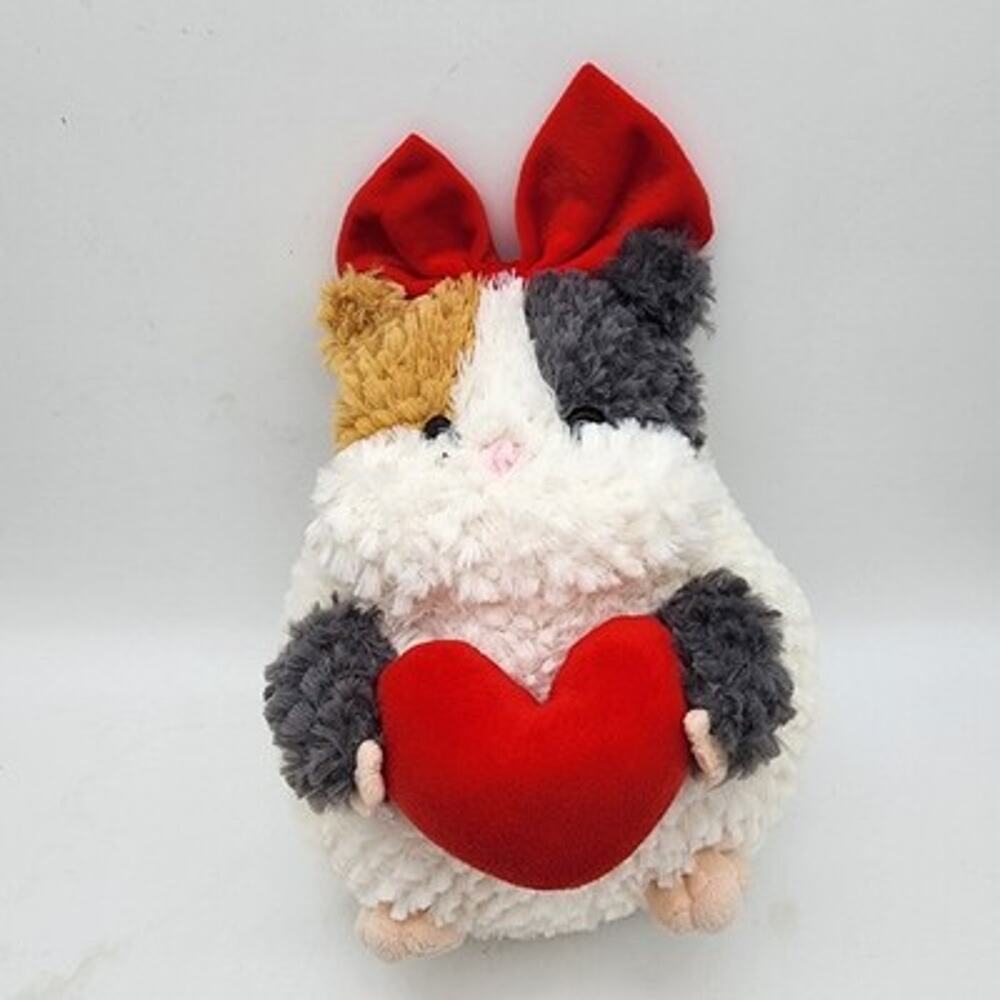 Russ Guinea Pig Hamster Gerbil Plush 12" Red Heart Bow Stuffed Animal Toy 2023